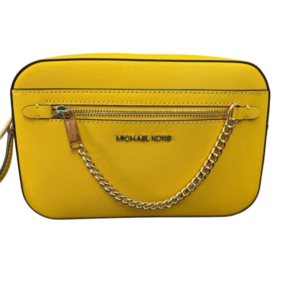 MICHAEL KORS OUTLET JET SET ITEM EAST WEST CHAIN CROSSBODY BAG YELLOW NWOT - Picture 2 of 5